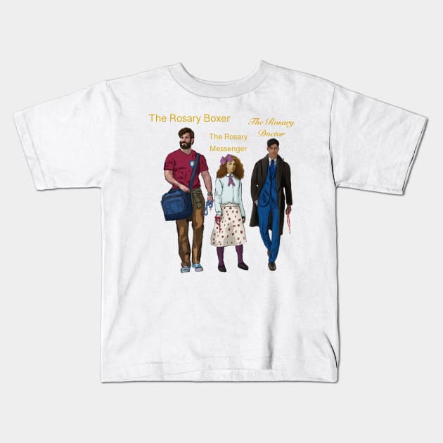 The prayer Trio Kids T-Shirt by HappyRandomArt